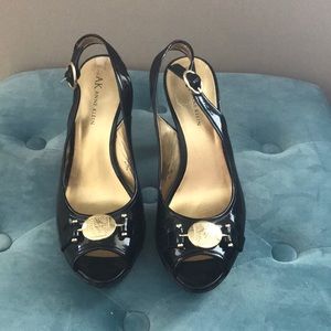 Anne Klein Black Patent Pump.
